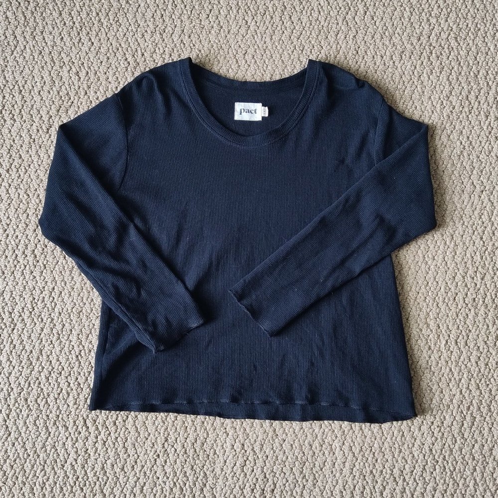 Organic cotton waffle knit top